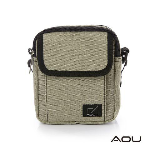 AOU 微笑旅行 防盜腰包 隨身側背包 兩用設計斜側肩背可當貼身腰包 MIT台灣製03-020卡其色