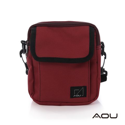 AOU 微笑旅行 防盜腰包 隨身側背包 兩用設計斜側肩背可當貼身腰包 MIT台灣製03-020酒紅色