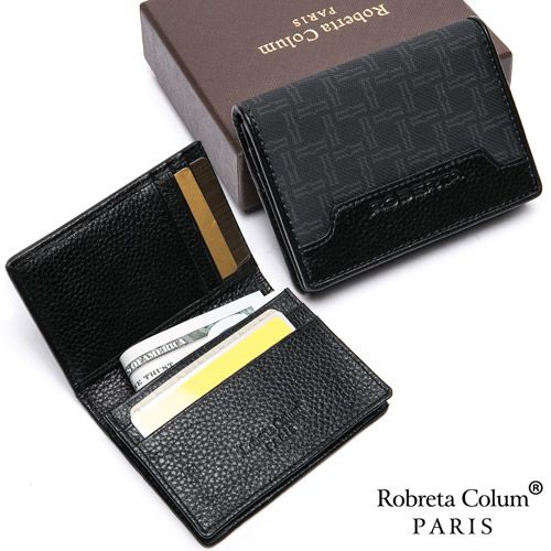 Roberta Colum  - 尊爵格調頭層牛皮上下翻名片夾