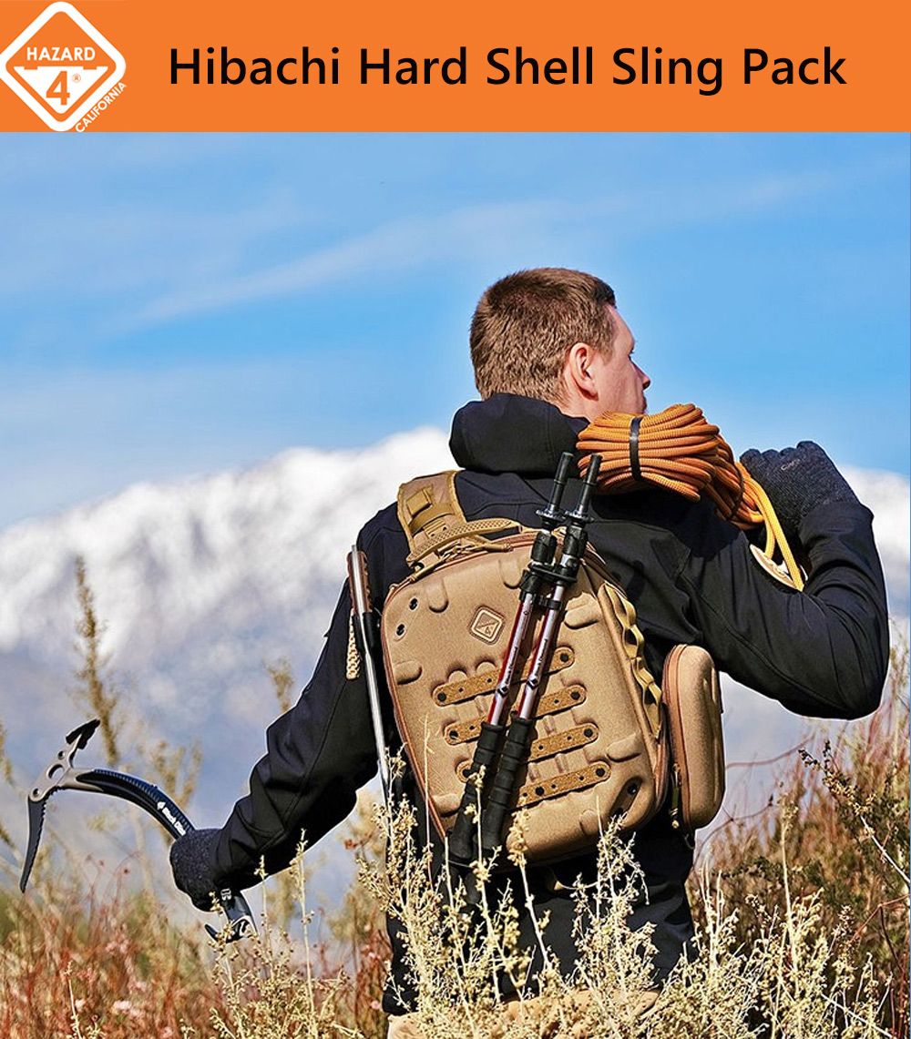 美國HAZARD 4 Hibachi Hard Shell Sling Pack 硬殼單斜肩背包-黑色