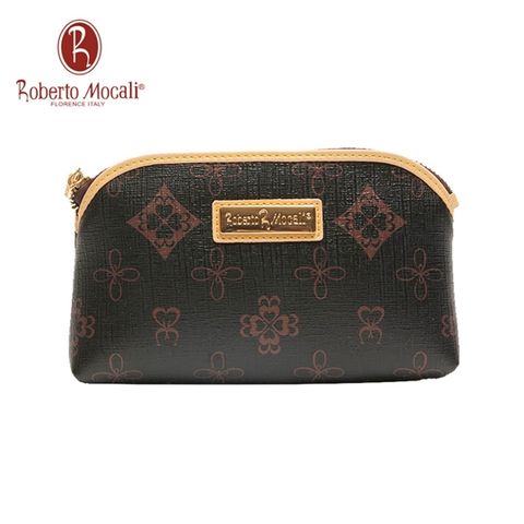 義大利《Roberto Mocali》黑金拉鍊零錢包(RM-63303)