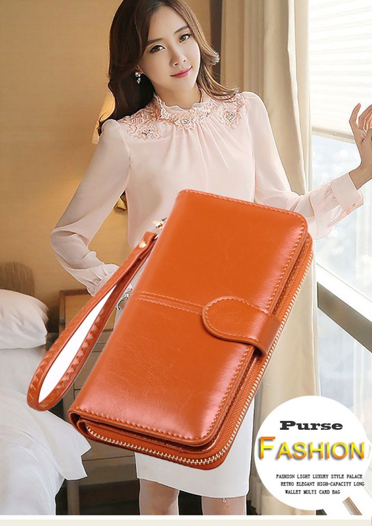 PurseFASHIONFASHION LIGHT LUXURY STYLE PALACERETRO ELEGANT HIGH-CAPACITY LONGWALLET MULTI CARD BAG