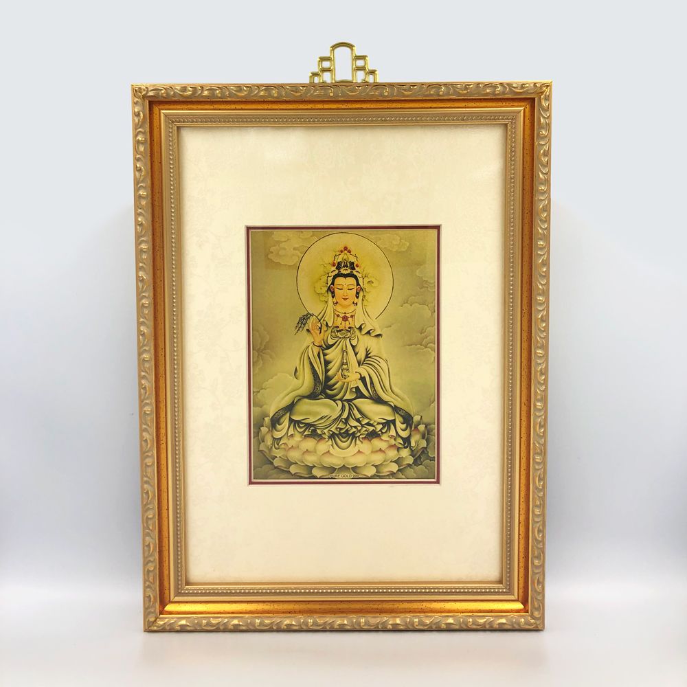 【美品】観世音菩薩 掛軸 仙涯　約181✕54cm 共箱付 明末銅鎏金觀音菩薩坐像| Dharma and Tantra | 2024 | Sotheby's