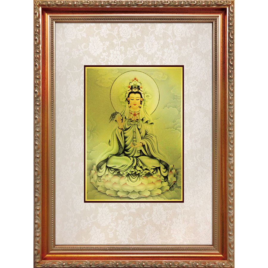【美品】観世音菩薩 掛軸 仙涯　約181✕54cm 共箱付 明末銅鎏金觀音菩薩坐像| Dharma and Tantra | 2024 | Sotheby's