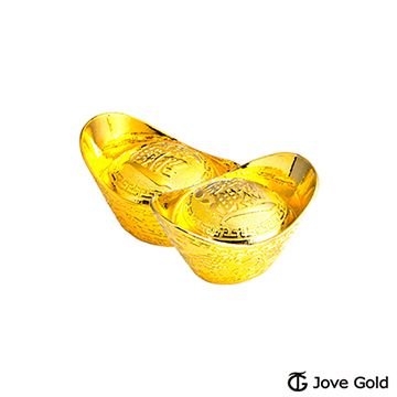 Jove gold  貳台錢黃金元寶x2-招財進寶(共4台錢)