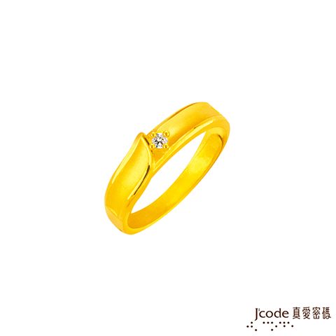 Jcode 真愛密碼 Jcode 愛如潮水黃金/水晶女戒指