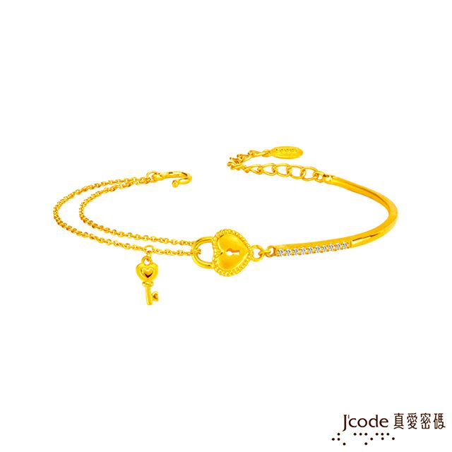 Jcode 真愛密碼 Jcode 解開心鎖黃金手環-半金鍊款