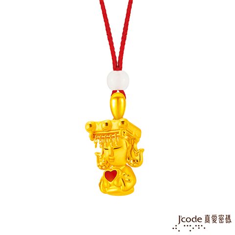 J’code真愛密碼 愛心大甲媽立體硬金墜子 送項鍊