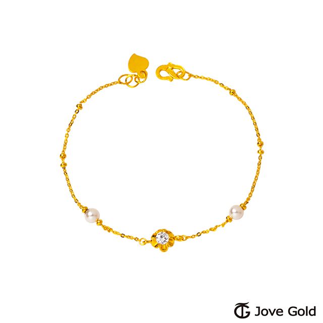Jove gold  浪漫心黃金手鍊