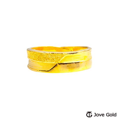 Jove gold 堅定的心黃金男戒指