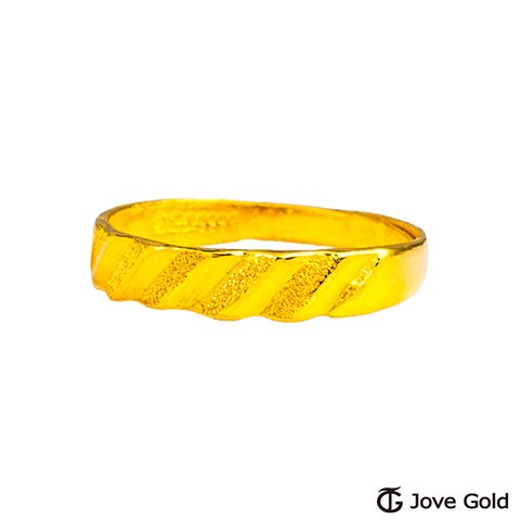 Jove gold JoveGold 刻劃記憶黃金男戒指