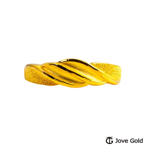 Jove gold JoveGold 情話綿綿黃金男戒指