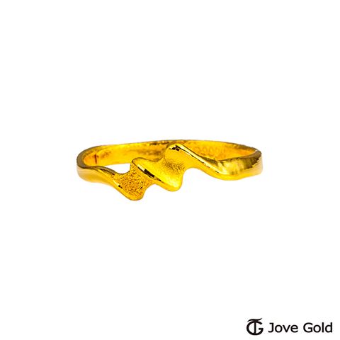 Jove gold JoveGold 愛的電波黃金戒指