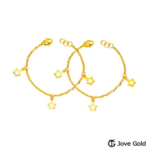 Jove gold JoveGold 吉祥花彌月成對黃金手鍊