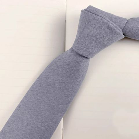 【拉福】領帶領帶棉質領帶灰6cm領帶拉鍊領帶