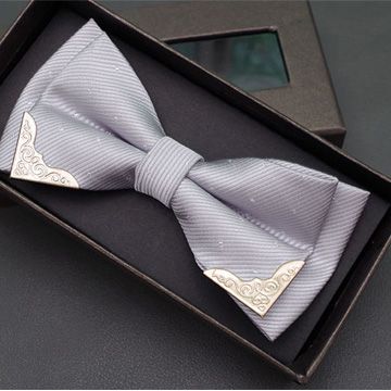 Laifu 拉福 金屬銀絲點點領結新郎結婚領結糾糾