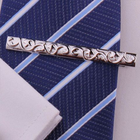 【拉福】領帶夾磐龍銀領帶夾領夾(6cm)