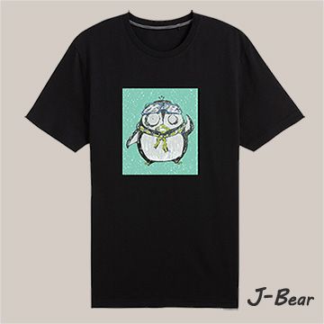 J-Bear 手繪熊來南極找企鵝短袖T恤(JJ009)