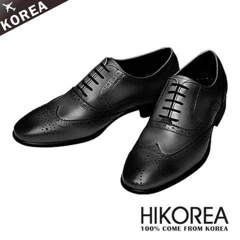 【HIKOREA韓國皮鞋】正韓空運/韓國皮鞋。韓國男款超輕量雕花尖頭皮鞋上班鞋紳士鞋學生鞋(73-90黑/現+預)