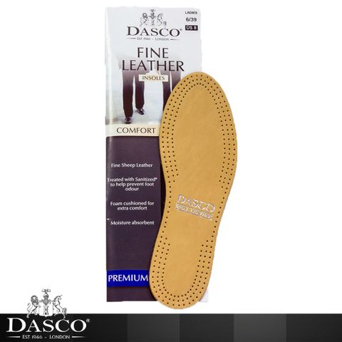 DASCO 伯爵 英國 高級真皮鞋墊 天然植物性(無毒)塗料 透氣防臭 柔軟服貼