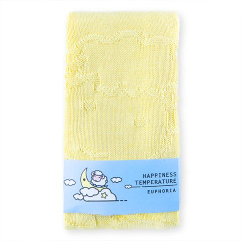 【EUPHORIA】挑洞棉毯 80X90公分-黃色