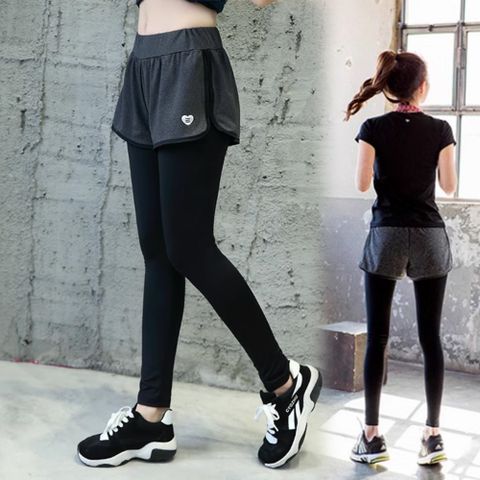狐狸姬，運動服 二件式速乾排汗健褲路跑褲(M-XL)