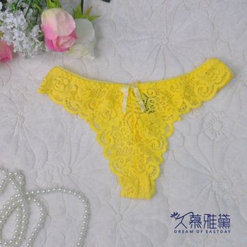 久慕雅黛  純淨天使蕾絲精品高質感小褲(晶漾黃)