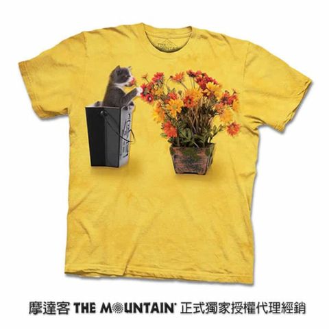 MODACore 摩達客 (現貨) 美國進口【The Mountain】自然純棉系列 花與小貓 T恤