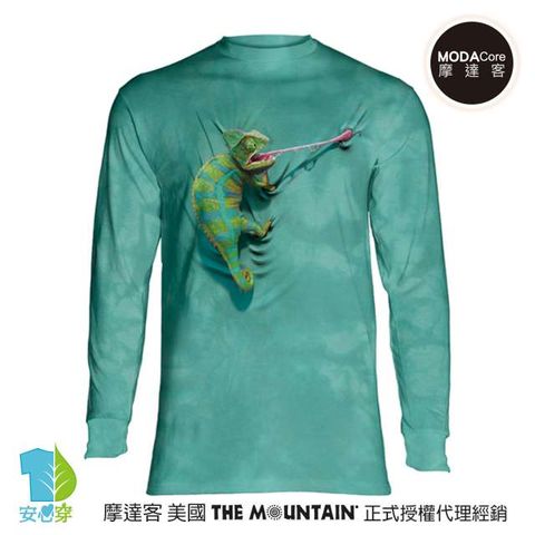 摩達客-現貨-美國進口The Mountain 攀岩變色龍 純棉長袖T恤