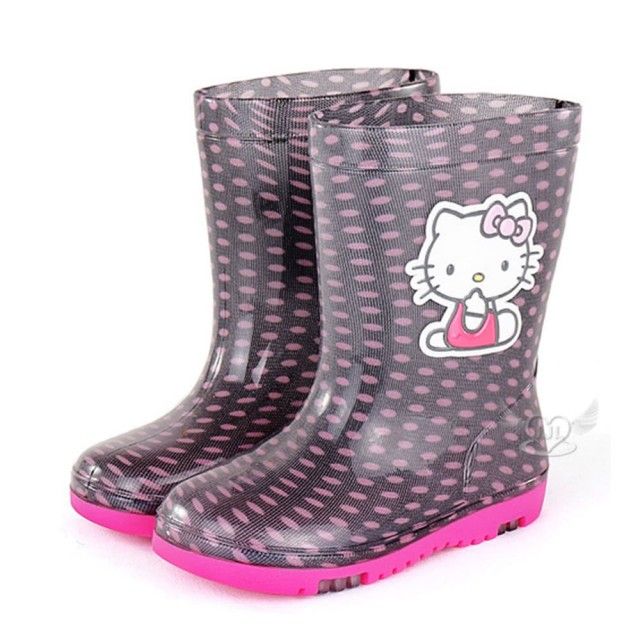 小品館 台灣製HELLO KITTY兒童雨鞋黑色15-21mc(7選1 95711560)