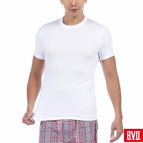 【BVD】時尚型男圓領短袖內衣4件組
