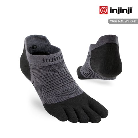 INJINJI RUN 吸排五趾隱形襪-黑色