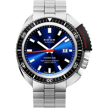 EDOX Hydro Sub 北極潛水500米機械錶-藍/46mm E80301.3NM.BUIN