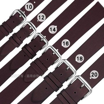 Watchband  / 各品牌通用 質感別緻 百搭款 柔軟 真皮錶帶 酒紅色