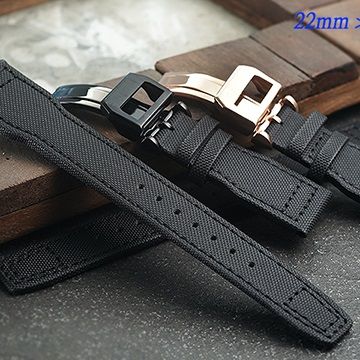  全新 高級軍錶專用摺疊扣錶帶 ( 22mm) 適用 IWC.各式錶款 buc