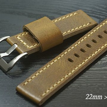 PANERAI 沛納海 軍錶.運動錶- 手工限量仿舊款瘋馬皮錶帶 ( 22mm )