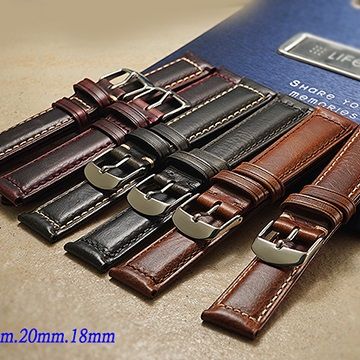  軍錶.運動錶- 手工限量仿舊裂紋款錶帶 (22mm. 20mm.18mm )