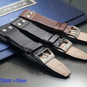 IWC 萬國 全新 高級軍錶專用雙釘錶帶 ( 22mm) 適用 .各式錶款