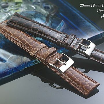 進口純正鱷魚皮高級錶帶 ( 20mm.19mm.18mm )