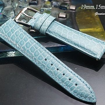 Crocodile 鱷魚牌 蕭邦 . chopard 代用純正鱷魚皮高級錶帶 ( 19mm.15mm )