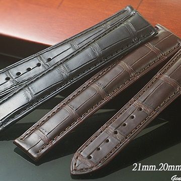 全新進口純正鱷魚皮-OMEGA代用高級錶帶 ( 21mm.20mm.19mm ).艾美.BLANCPAIN