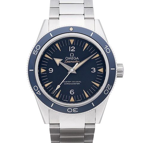 Omega 海馬300米同軸擒縱超螢光藍面鈦金屬款x41mm