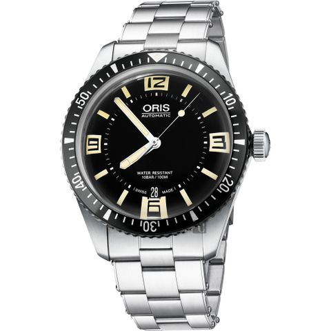 ORIS 豪利時 Divers Sixty-Five 1965復刻機械錶-黑/40mm 0173377074064-0782018