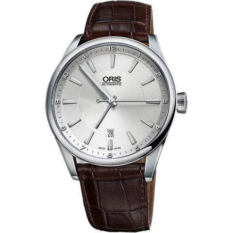 ORIS 豪利時 ARTIX DATE 日期機械錶-銀x咖啡/42mm 0173376424031-0752180FC