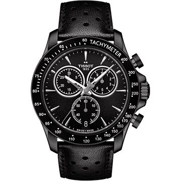 618購物節★送好禮TISSOT 天梭 V8系列三眼計時手錶-黑/42.5mm T1064173605100