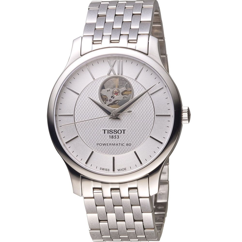 TISSOT 天梭   官方授權 TRADITION 古典風格自動機械錶T0639071103800