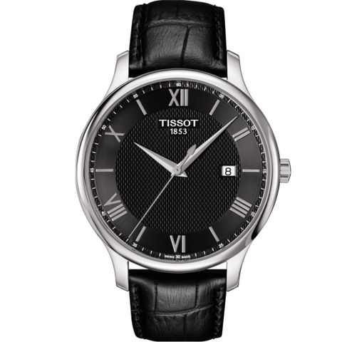 藍寶 TISSOT 天梭 官方授權 Tradition系列 懷舊古典時尚腕錶  T0636101605800 黑