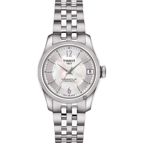 TISSOT 天梭 Ballade COSC 80小時矽游絲機械女錶-銀/32mm T1082081111700