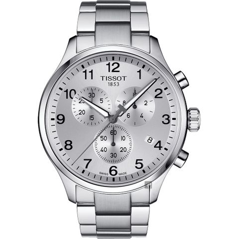 618購物節★送好禮 TISSOT 天梭 韻馳系列 Chrono XL計時手錶-銀/45mm T1166171103700