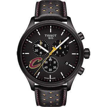 母親感恩月▼送禮推薦TISSOT 天梭 CHRONO XL NBA 騎士隊特別版計時錶-黑/45mm T1166173605101